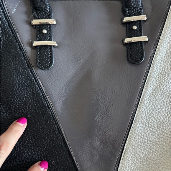 Steve Madden Black and Gray Satchel Pre-Loved Minor call outs shown - Picture 7 of 8